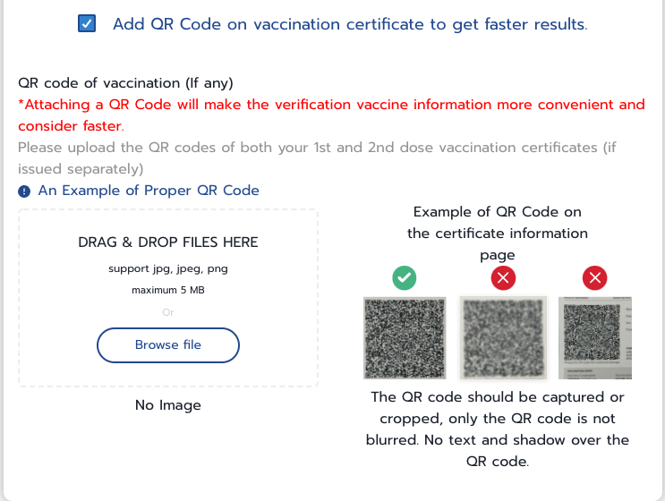 Thailand Pass - Vacination QR Code